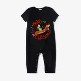 Christmas Matching Family Pajamas Dachshund Merry Christmas Black Pajamas Set
