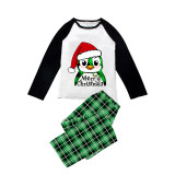 Christmas Matching Family Pajamas Hat Penguins Merry Christmas Green Pajamas Set