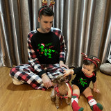 Christmas Matching Family Pajamas Dinosaur Rawr Fala Red Pajamas Set