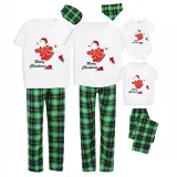 Christmas Matching Family Pajamas Skating Bear Merry Christmas Green Pajamas Set
