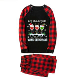 Christmas Matching Women Pajamas I am Dreaming of A Wine Christmas Female Black Pajamas Set