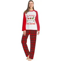 Christmas Matching Women Pajamas I am Dreaming of A Wine Christmas Female Black Pajamas Set