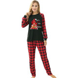 Christmas Matching Women Pajamas Gnomie Gifts Female Black Pajamas Set