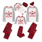 Christmas Matching Family Pajamas Through Snowflakes Gnomie For the Holidays White Pajamas Set