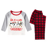 Christmas Matching Family Pajamas Funny Penguins It's a Jolly Holiday White Pajamas Set