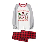 Christmas Matching Family Pajamas Rollin' with My Gnomies White Pajamas Set