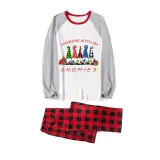 Christmas Matching Family Pajamas Hanging with My Friends Gnomies White Pajamas Set