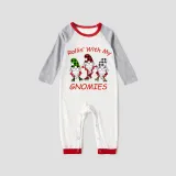 Christmas Matching Family Pajamas Rollin' with My Gnomies White Pajamas Set