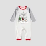 Christmas Matching Family Pajamas Snow Three Gnomies Christ Plaids Pants Pajamas Set