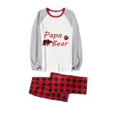 Christmas Matching Family Pajamas Papa Mama and Baby Bear Family White Pajamas Set