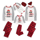 Christmas Matching Family Pajamas Chillin' with Hat Snowman White Pajamas Set