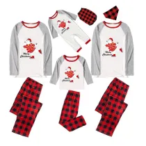 Christmas Matching Family Pajamas Skating Bear Merry Christmas White Pajamas Set