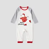 Christmas Matching Family Pajamas Skating Bear Merry Christmas White Pajamas Set