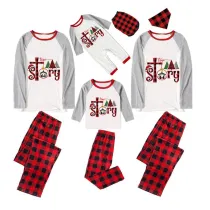Christmas Matching Family Pajamas True Jesus Story Plaids Pants Pajamas Set
