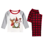 Christmas Matching Family Pajamas Crutches Gnomie with Deer White Pajamas Set