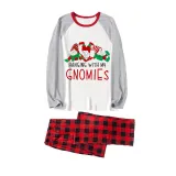 Christmas Matching Family Pajamas Sitting Gnimoes White Pajamas Set