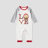 Christmas Matching Family Pajamas Love Jesus Plaids Pants Pajamas Set