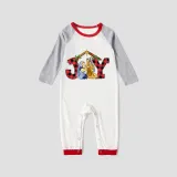 Christmas Matching Family Pajamas Joy with Christians Plaids Pants Pajamas Set