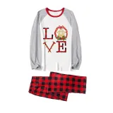 Christmas Matching Family Pajamas Love Jesus Plaids Pants Pajamas Set