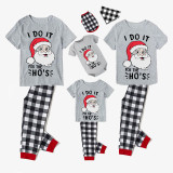 Christmas Matching Family Pajamas I Do It For HO'S Short Gray Pajamas Set