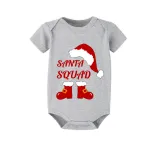 Christmas Matching Family Pajamas Bearded Santa Claus Short Gray Pajamas Set