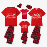 Christmas Matching Family Pajamas Merry Christmas Hat Red Pajamas Set