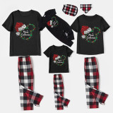Christmas Matching Family Pajamas Merry Christmas Cartoon Mouse Short Black Pajamas Set