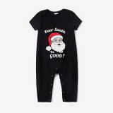Christmas Matching Family Pajamas Dear Santa We Good Black Short Pajamas Set