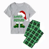 Christmas Matching Family Pajamas Bearded Santa Claus Short Gray Pajamas Set