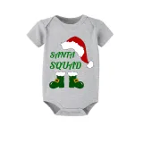 Christmas Matching Family Pajamas Bearded Santa Claus Short Gray Pajamas Set