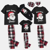 Christmas Matching Family Pajamas Dear Santa We Good Black Short Pajamas Set