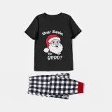 Christmas Matching Family Pajamas Dear Santa We Good Black Short Pajamas Set