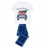 Christmas Matching Family Pajamas Merry Cristmas Y'll Gnomies Car Gray Short Pajamas Set