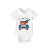 Christmas Matching Family Pajamas Merry Cristmas Y'll Gnomies Car Gray Short Pajamas Set