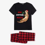 Couple Matching Christmas Pajamas His Or Her Otter Half Loungwear Short Pajamas Set