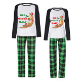 Couple Matching Christmas Pajamas His Or Her Otter Half Loungwear Green Pajamas Set