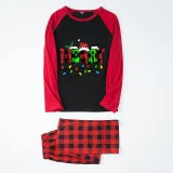 Couple Matching Christmas Pajamas Merry Bright Loungwear Black Pajamas Set