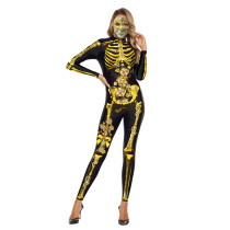 Women 3D Tights Skull Print Cosplay Halloween Costume