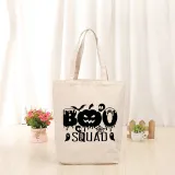 Halloween Eco Friendly BOO Squad Handle Canvas Tote Bag