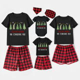 Christmas Matching Family Pajamas Rocking Around The Christmas Tree Black Pajamas Set