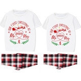 2023 Couple Matching Christmas Pajamas Our First Or Second Christams DIY Loungwear Short Pajamas Set