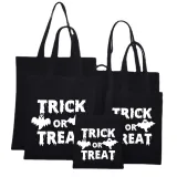 Halloween Eco Friendly Luminous Trick or Treat Handle Canvas Tote Bag