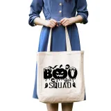 Halloween Eco Friendly BOO Squad Handle Canvas Tote Bag