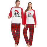 Couple Matching Christmas Pajamas Christmas Hat Mr & Mrs. Loungwear Green Pajamas Set