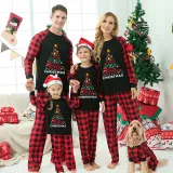 Christmas Matching Family Pajamas We Wish You A Merry Christmas Black Pajamas Set