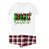 Couple Matching Christmas Pajamas Merry Bright Loungwear Short Pajamas Set