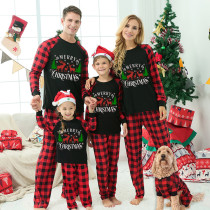 Christmas Matching Family Pajamas Christmas Family Elk Black Pajamas Set