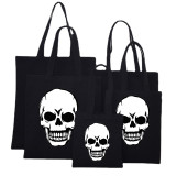 Halloween Eco Friendly Luminous Skull Handle Canvas Tote Bag
