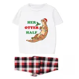 Couple Matching Christmas Pajamas His Or Her Otter Half Loungwear Short Pajamas Set