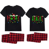 Couple Matching Christmas Pajamas Merry Bright Loungwear Short Pajamas Set